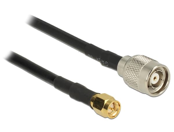 Delock - Antennekabel - RP-TNC hann til SMA hann - 7.5 m - koaksial - svart