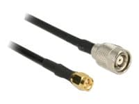 Delock - Antennekabel - RP-TNC hann til SMA hann - 7.5 m - koaksial - svart