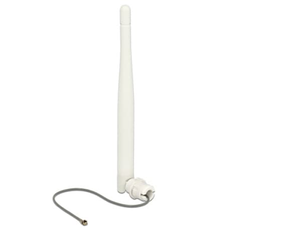 Delock - Antenne - pisk - Wi-Fi - 3 dBi - rundtstrålende - utendørs, klemmemonterbar