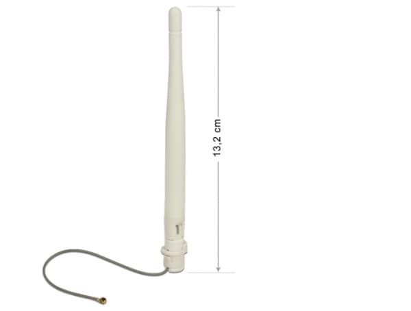 Delock - Antenne - pisk - Wi-Fi - 3 dBi - rundtstrålende - utendørs, klemmemonterbar