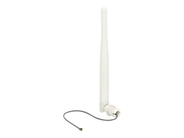 Delock - Antenne - pisk - Wi-Fi - 3 dBi - rundtstrålende - utendørs, klemmemonterbar