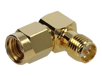 Delock - Antenneadapter - RP-SMA plugg til RP-SMA beholder - vinklet