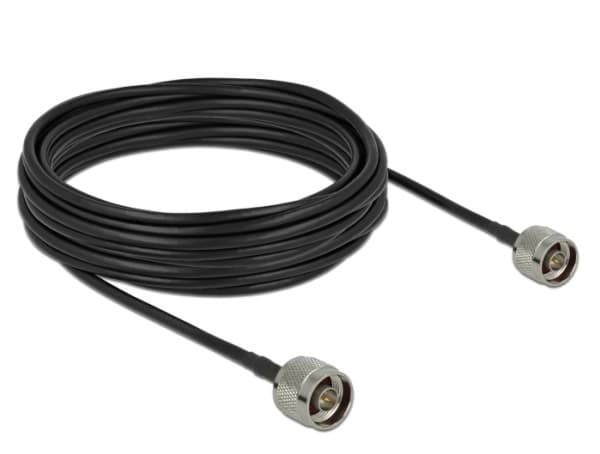 Delock LMR195 - Antennekabel - N-kontakt plugg til N-kontakt plugg - 10 m - svart