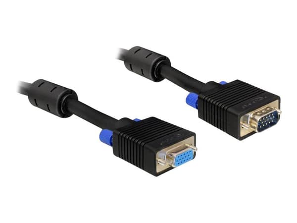 DeLock - VGA-liitäntä - HD-15 (M) - HD-15 (W) - 1 m (82563)