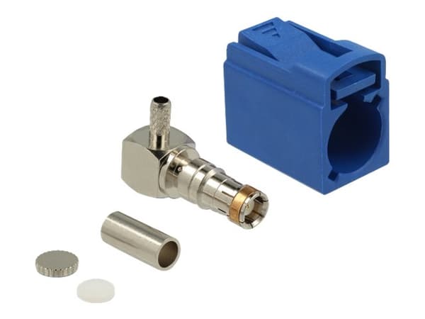 Delock FAKRA K jack 90° for crimping - Modulinnlegg - FAKRA K - signalblå, RAL 5005