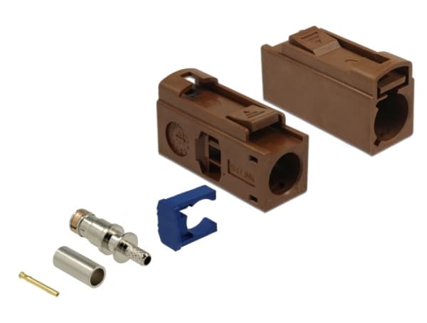 Delock FAKRA F jack 25 mm (long) for crimping - Modulinnlegg - FAKRA F - nøttebrun, RAL 8011