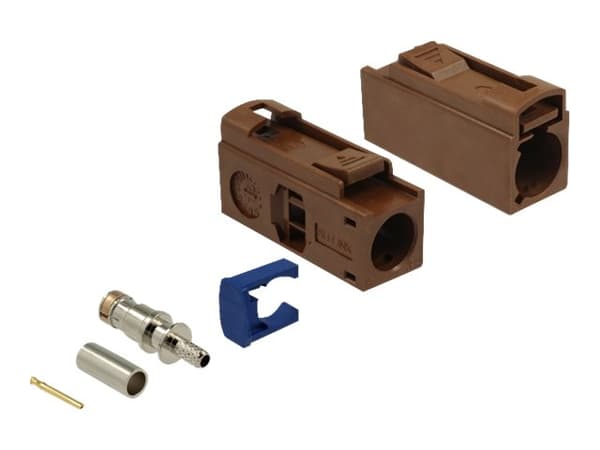 Delock FAKRA F jack 25 mm (long) for crimping - Modulinnlegg - FAKRA F - nøttebrun, RAL 8011