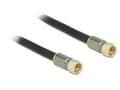 Miniatyrbild 2 av 3: Delock Premium - RF-kabel - F-kontakt hane till F-kontakt hane - 10 m - fyrdubbelt skärmad - 120 dB - svart