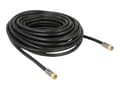 Miniatyrbild 1 av 3: Delock Premium - RF-kabel - F-kontakt hane till F-kontakt hane - 10 m - fyrdubbelt skärmad - 120 dB - svart