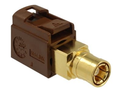 Delock - RF-adapter - FAKRA F-kontakt hunn til SMB hunn - nøttebrun, RAL 8011