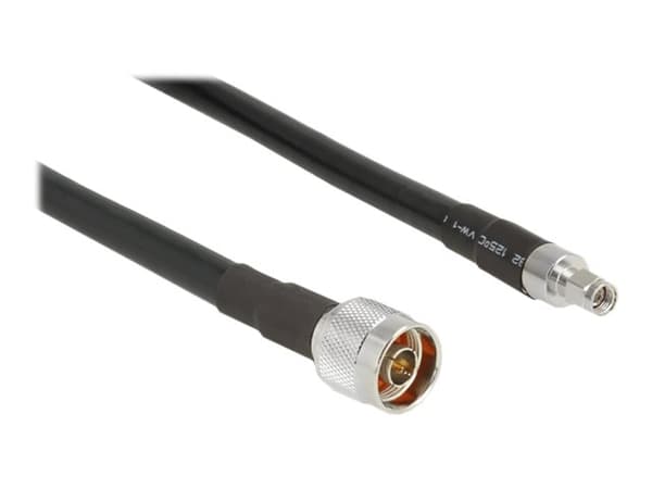 DeLock CFD400 LLC400 lavt tap - antennekabel - N-tilkobling (S) til RP-SMA (S) - 1 m - coax - svart (13019)