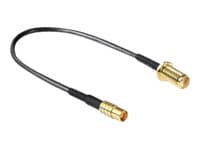 Delock - Antennekabel - MCX (hunn) til SMA (hunn) - 20 cm - RG-174 - svart