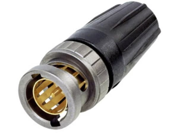 Neutrik NBNC75BLP9X, BNC, BNC, Hanstik, 75 ohm (O), 5000 mO, 30 N