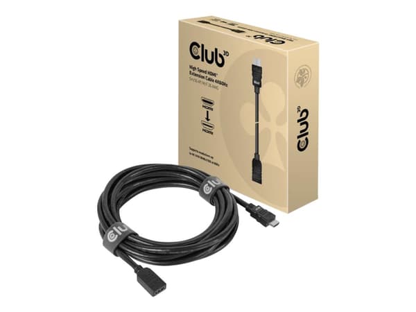 Club 3D - HDMI-forlengelseskabel - HDMI hann til HDMI hunn - 5 m - 4K-støtte