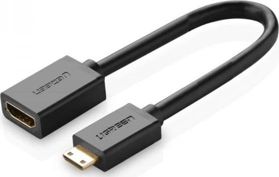 Ugreen 20137, Mini-HDMI, HDMI, Hanstik, Hunstik, Sort, Guld