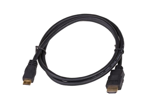 Akyga - HDMI-kabel med Ethernet - HDMI hane till 19 pin mini HDMI Type C hane - 1 m - svart