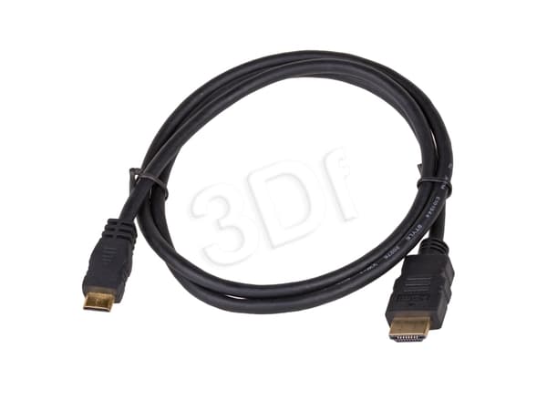 Akyga - HDMI-kabel med Ethernet - HDMI hane till 19 pin mini HDMI Type C hane - 1 m - svart
