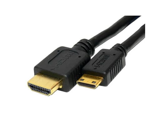 Akyga - HDMI-kabel med Ethernet - HDMI hane till 19 pin mini HDMI Type C hane - 1 m - svart