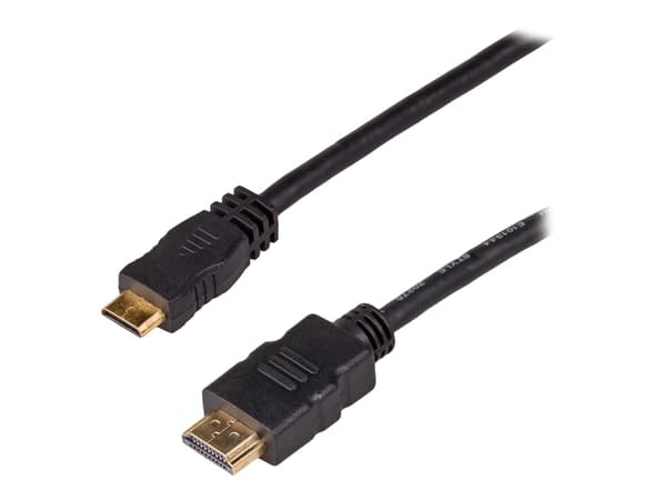 Akyga - HDMI-kabel med Ethernet - HDMI hane till 19 pin mini HDMI Type C hane - 1 m - svart