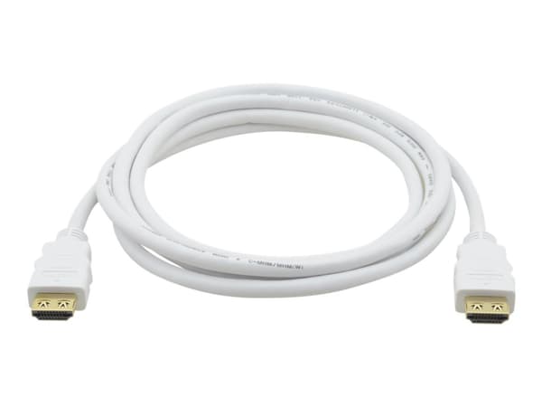 Kramer C-MHM/MHM Series C-MHM/MHM-2 - HDMI-kabel med Ethernet - HDMI hann til HDMI hann - 60 cm - hvit - formstøpt, 4K-støtte