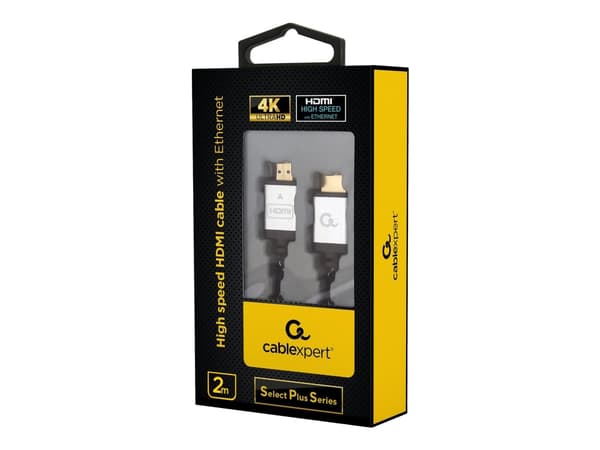 Cablexpert Select Plus Series - High Speed - HDMI-kabel med Ethernet - HDMI hann til HDMI hann - 2 m - skjermet - 4K-støtte