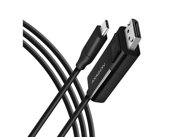 AXAGON RVC-DPC USB-C til DisplayPort-kabel, 1,8m, 4K/60Hz - Svart
