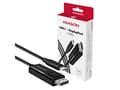 Miniatyrbilde 1 av 2: AXAGON RVC-DPC USB-C til DisplayPort-kabel, 1,8m, 4K/60Hz - Svart
