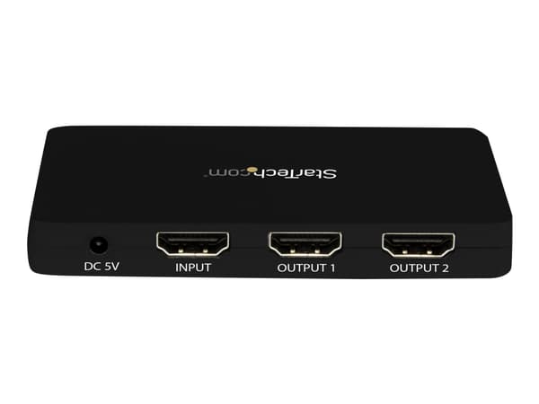 StarTech.com HDMI Splitter 1 In 2 Out - 4k 30Hz - 2 Port - Aluminum - HDMI Multi Port - HDMI Audio Splitter (ST122HD4K) - Video/audio switch - 2 x HD