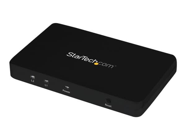 StarTech.com HDMI Splitter 1 In 2 Out - 4k 30Hz - 2 Port - Aluminum - HDMI Multi Port - HDMI Audio Splitter (ST122HD4K) - Video/audio switch - 2 x HD