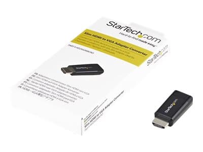 StarTech.com Compact HDMI to VGA Adapter Converter - Ideal for Chromebooks Ultrabooks & Laptops - 1920x1200/1080p - Video adapter - HDMI hann til HD-