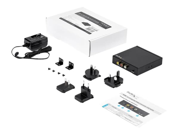 StarTech.com HDMI to RCA Converter Box with Audio - Composite Video Adapter - NTSC/PAL - 1080p (HD2VID2) - Videokonverter - HDMI - sammensatt video -