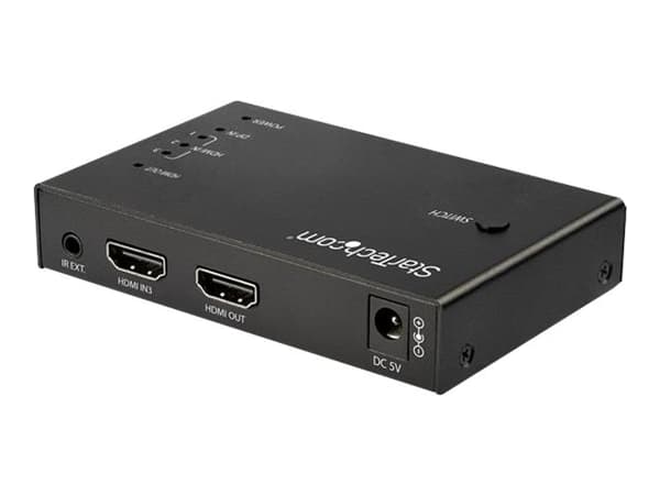 StarTech.com 4 Port HDMI Video Switch - 3x HDMI & 1x DisplayPort - 4K 60Hz - Video-/ljudomkopplare - 3 x HDMI + 1 x DisplayPort - skrivbordsmodell