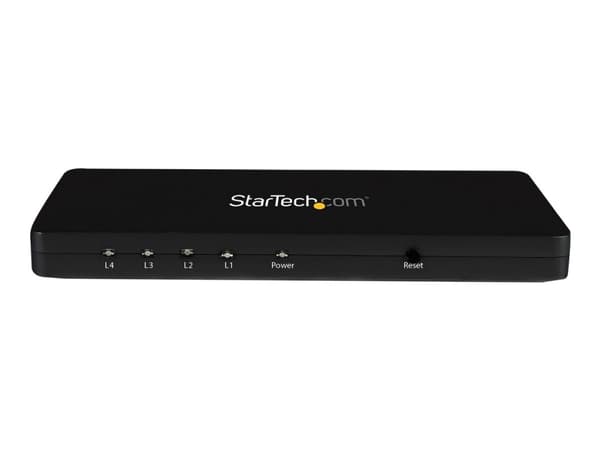 StarTech.com 4K HDMI-video-splitter med 4 portar – 1x4 HDMI-splitter med hölje i solitt aluminium – 4K @ 30 Hz - Video-/ljudomkopplare - 4 x HDMI - s