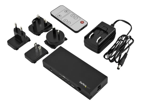 StarTech.com Automatisk HDMI-switch med 4 portar - 4K 60 Hz - Video-/ljudomkopplare - 4 x HDMI - skrivbordsmodell - för P/N: SVA5H2NEUA
