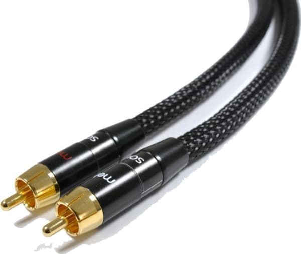 Kabel Melodika RCA (Cinch) x2 - RCA (Cinch) x2 1m czarny