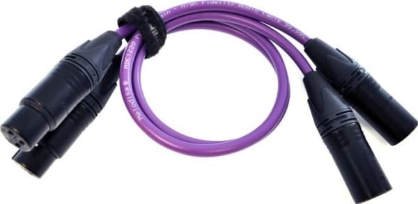 Melodika XLR x2 - XLR x2 kabel 5m lilla