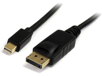 MicroConnect - DisplayPort-kabel - Mini DisplayPort (hann) til DisplayPort (hann) - 50 cm - 4K-støtte - svart