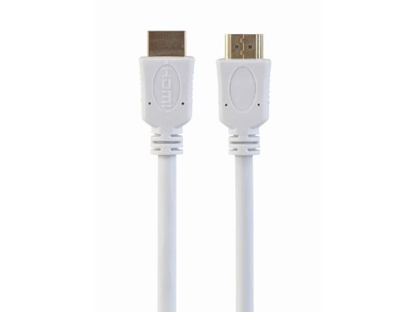 Cablexpert CC-HDMI4-W-10 - HDMI-kabel med Ethernet - HDMI hann til HDMI hann - 3 m - skjermet - hvit