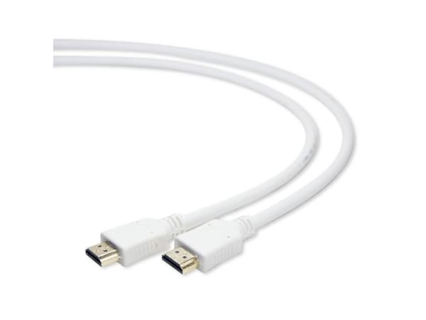 Cablexpert CC-HDMI4-W-10 - HDMI-kabel med Ethernet - HDMI hann til HDMI hann - 3 m - skjermet - hvit