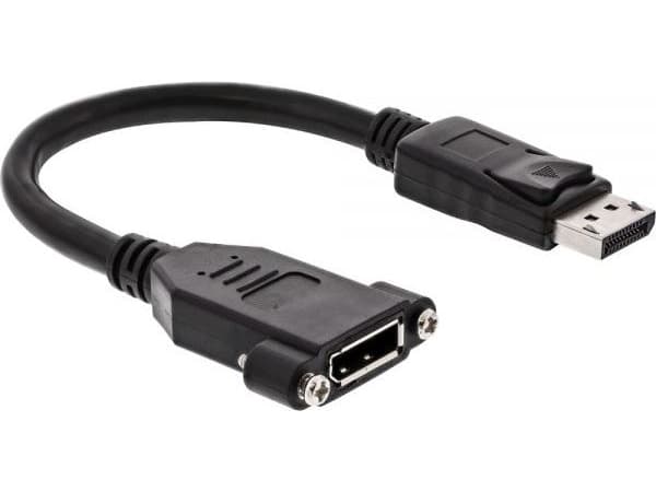 InLine 17100I, 0,2 m, DisplayPort, DisplayPort, Hankjønn, Hunkjønn, Sort
