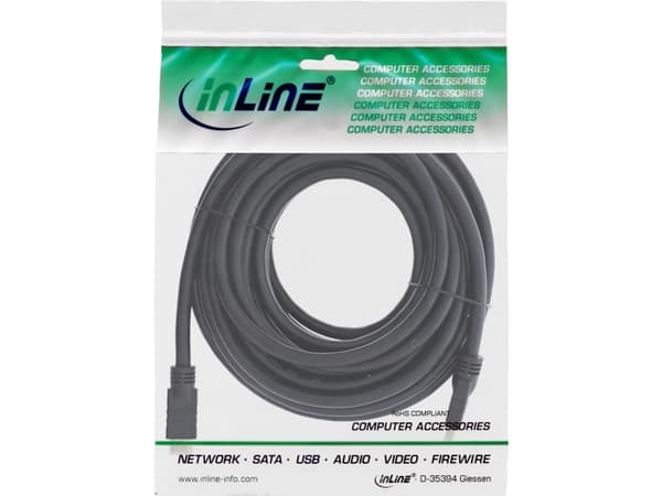 InLine høyhastighets HDMI-kabel med Ethernet - Video/lyd/nettverkskabel - HDMI - HDMI, 19-pinners (M) - til - HDMI, 19-pinners (M) - 10 m - Trippel i