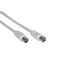 På linje? Antennekabel, 2x skjermet, >75dB, hvit, 2m (69402)