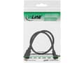 Miniatyrbilde 4 av 5: INLINE High Speed - HDMI-kabel med Ethernet - HDMI-hann vinklet til HDMI-hann - 30 cm - svart - formet, 4K-støtte