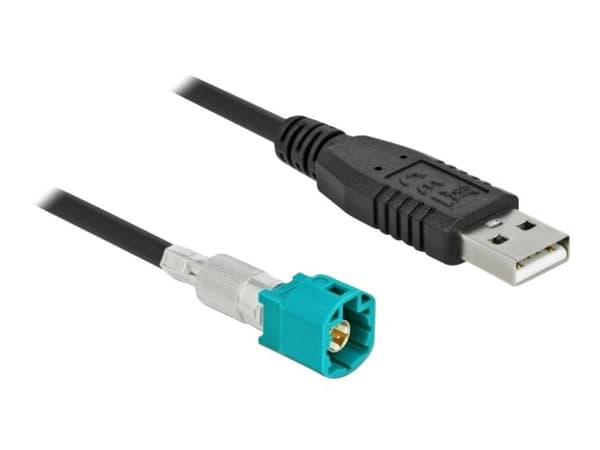Delock - Datakabel - HSD Z plugg til USB hann - 1 m - RAL 5021, vannblå
