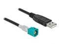 Miniatyrbilde 2 av 4: Delock - Datakabel - HSD Z hann til USB hann - 50 cm