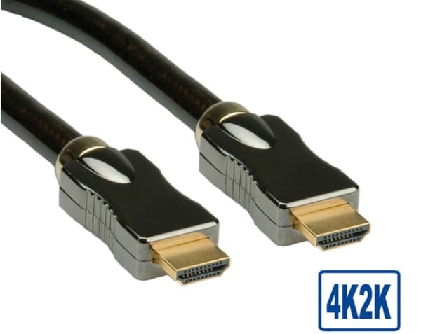 ROLINE 11.04.5680, 1 m, HDMI Type A (Standard), HDMI Type A (Standard), 3D, Svart