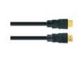 Miniatyrbild 4 av 5: Schwaiger HDM150 013, 15 m, HDMI Typ A (standard), HDMI Typ A (standard), 3D kompatibilitet, 10,2 Gbit/s, Svart, Guld