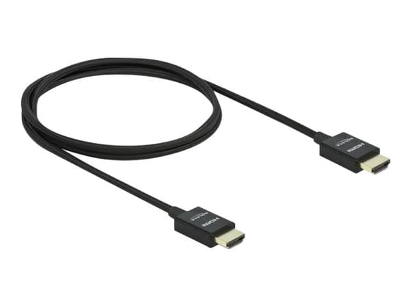 Delock - Ultra High Speed - HDMI-kabel - HDMI hann til HDMI hann - 1 m - koaksial - svart - 8K-støtte