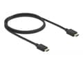 Miniatyrbilde 4 av 5: Delock - Ultra High Speed - HDMI-kabel - HDMI hann til HDMI hann - 1 m - svart - 8K-støtte