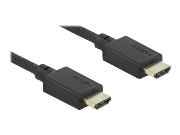 Delock - Ultra High Speed - HDMI-kabel - HDMI hann til HDMI hann - 1 m - svart - 8K-støtte